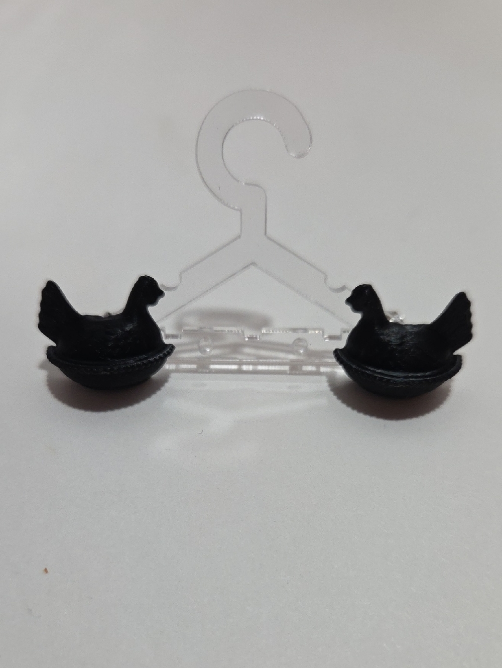 Vintage Ceramic Chicken Earrings